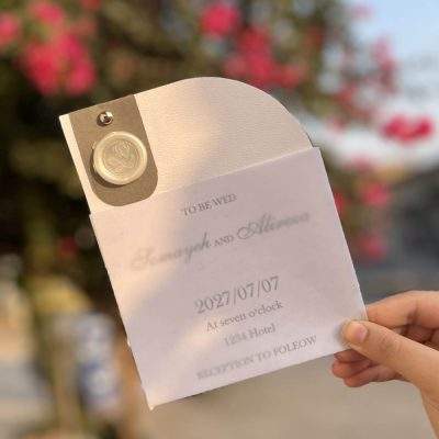 کارت عروسی A400: طراحی لوکس و مدرن برای روزهای خاص