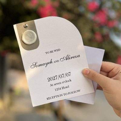 کارت عروسی A400: طراحی لوکس و مدرن برای روزهای خاص