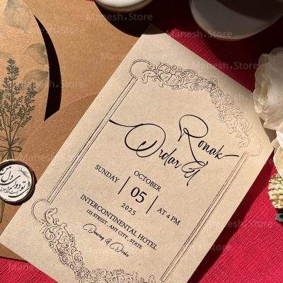 کارت عروسی A130: ترکیبی از سادگی، زیبایی و مقرون‌به‌صرفگیانتخاب کارت عروسی یکی از مهم‌ترین بخش‌های برنامه‌ریزی مراسم ازدواج است. کارت دعوت نه‌تنها برای اطلاع‌رسانی به مهمانان استفاده می‌شود، بلکه نشان‌دهنده سبک و سلیقه شما در انتخاب جزئیات مراسم نیز هست. اگر به دنبال یک کارت عروسی خاص، ترند و درعین‌حال اقتصادی هستید، کارت عروسی A130 بهترین گزینه برای شماست. این کارت در سال ۱۴۰۴ یکی از پرفروش‌ترین و محبوب‌ترین مدل‌ها در پیج منش استور بوده و به دلیل طراحی منحصربه‌فرد و مقرون‌به‌صرفگی، توجه بسیاری از عروس و دامادها را به خود جلب کرده است.