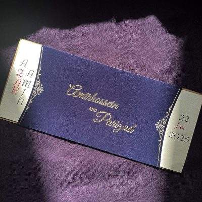 کارت عروسی مخمل مدل S102
