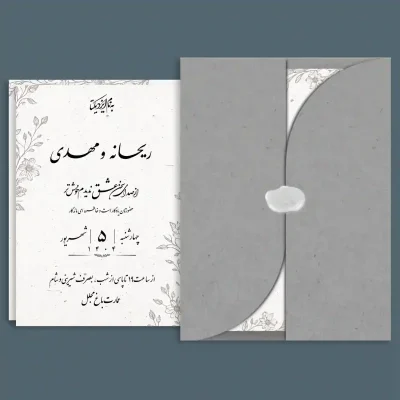 کارت عروسی دیجیتال مدل D5248 | دعوت آنلاین موسیقی و فرم حضور
